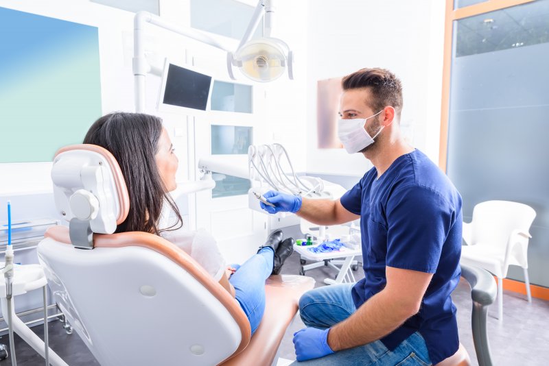 Woman at dental checkup